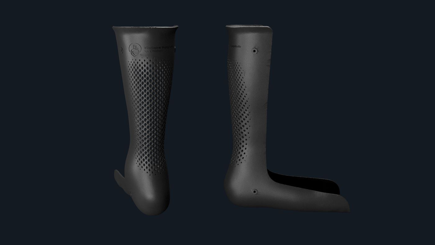 Night splint — perforated lattice shell