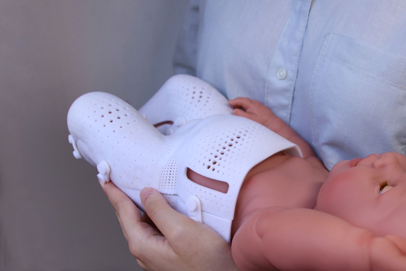 Hipcare prototype — held by clinician